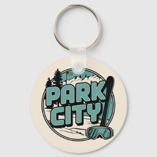 Chaveiro Vintage Retro Park City Utah presentes na montanha