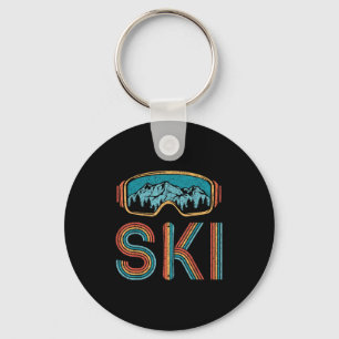Chaveiro Vintage Retro Skiing 80s 90s esquiadores de neve M