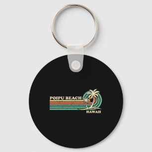 Chaveiro Vintage Retro Summer Vacation Hawaii Poipu Beach