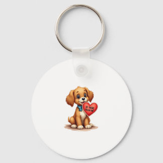 Chaveiro Vintage Retro Valentine's Day Puppy Dog Valentine 