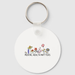 Chaveiro Vintage Retro Wildflower Mental Health S Consciênc