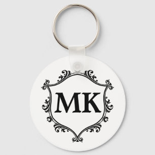 Chaveiro Vintage royal shield - nome personalizado monogram