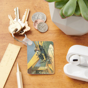 Chaveiro Vintage Science Fiction Steampunk Carro Convertíve