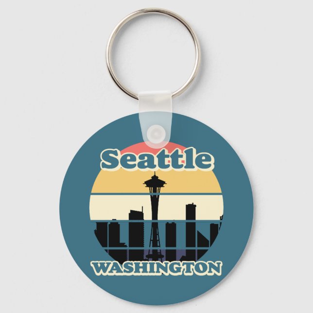 Chaveiro Vintage Seattle Washington (Frente)