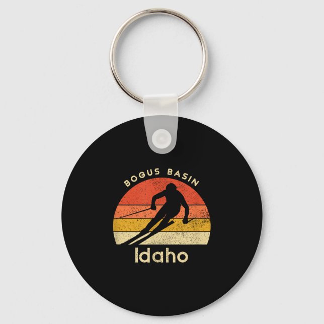 Chaveiro Vintage Ski Bogus Basin Idaho Mountain (Frente)