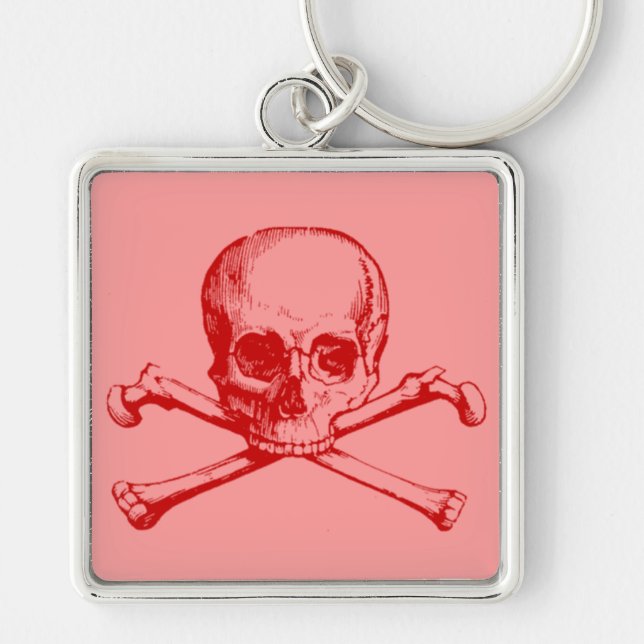 Chaveiro Vintage Skull & Crossbones (Frente)