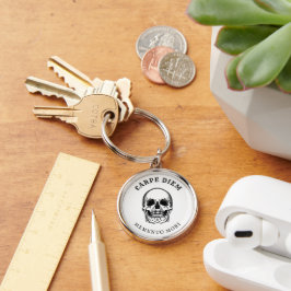 Chaveiro Vintage Skull Spooky Memento Mori
