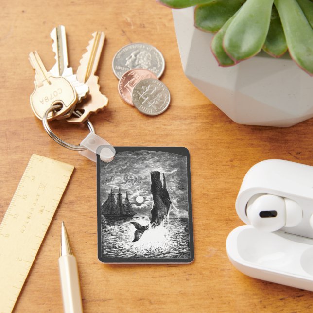 Chaveiro Vintage Sperm Whale Breaking, Animais Marinhos (Mesa)