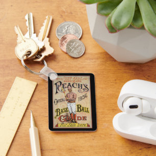 Chaveiro Vintage Sports Baseball, Arte do Cobrir Reach's Gu