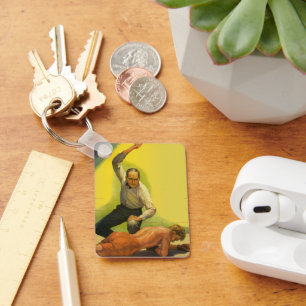 Chaveiro Vintage Sports Boxing, referência com o Boxer Kno