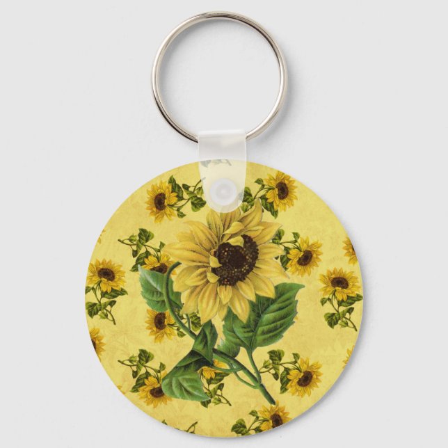Chaveiro Vintage Sunflower (Frente)