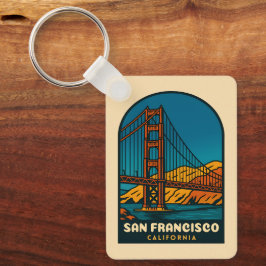 Chaveiro Vintage Travel San Francisco Golden Gate Bridge