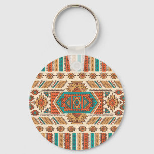 Chaveiro Vintage tribal: padrão étnico sem carne
