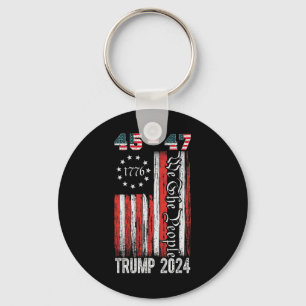 Chaveiro Vintage Trump 2024 45-47 Us Flag We The Pessoas Vo
