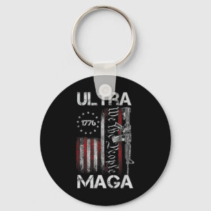 Chaveiro Vintage Usa Flag Ultra Mega Gun Usa 4 De Julho Tr