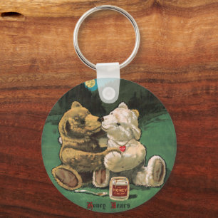 Chaveiro Vintage Victorian Cottagecore Honey Bears