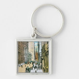 Chaveiro Vintage Wall Street que olha ocidental, Nova