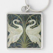 Vintage Walter Crane Swan Rush e Iris