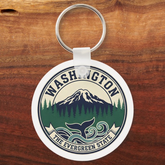 Chaveiro Vintage Washington State Emblem  (Verso)