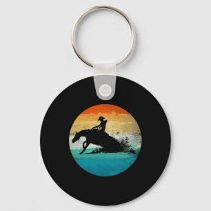 Chaveiro Vintage Western Rider Reining Horse Quarter Slidin