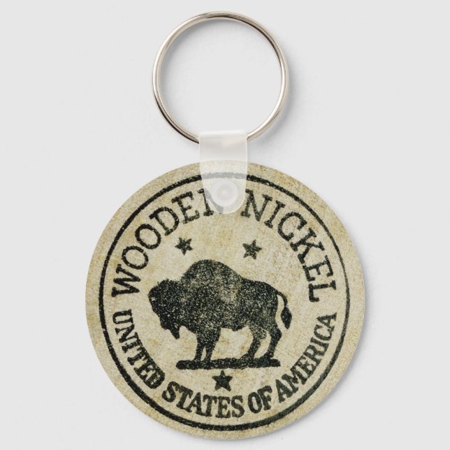 Chaveiro Vintage Wooden Nickel (Frente)