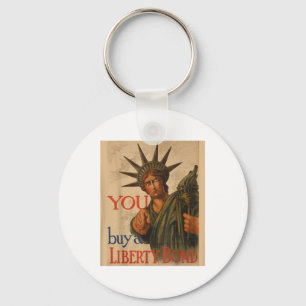 Chaveiro Vintage Ww1 Propaganda Poster Liberty Bond Wsa