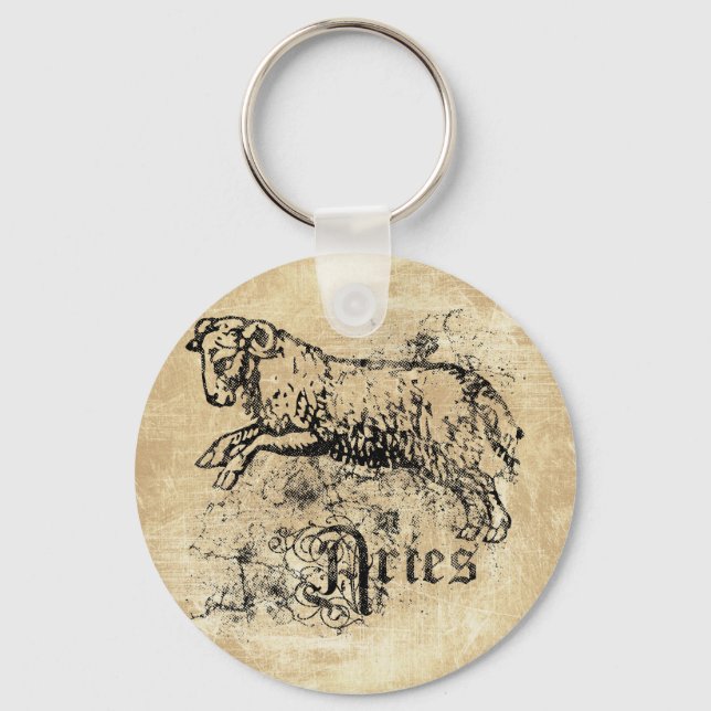 Chaveiro Vintage Zodiac Aries (Frente)