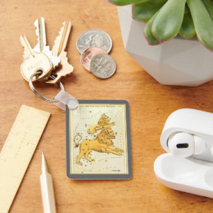 Chaveiro Vintage Zodiac, Astrologia, Constelação de Leão Li