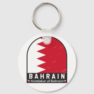 Chaveiro Vintagem Afetada do Emblem do Bahrein