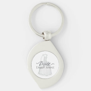 Chaveiro Vintagem Personalizada Bonito de Casamento Noiva