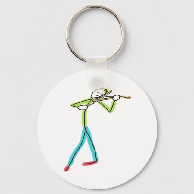 Chaveiro Viola Playing Stickman (Frente)