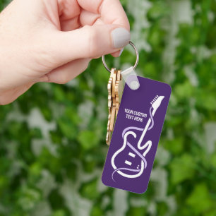 Chaveiro Violão Estilizado de Texto Personalizado