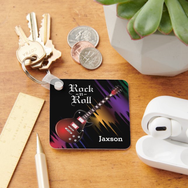 Chaveiro Violão Vermelho - Personalizar (Mesa)