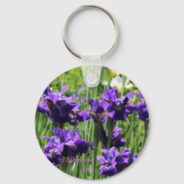 Chaveiro Violet Blue & White Siberian Iris