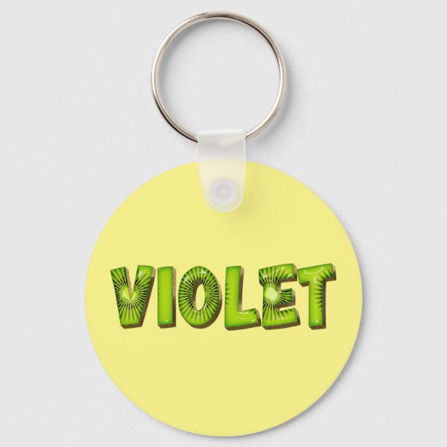 Chaveiro Violet Name Kiwi Design Schlüsselanhänger (Frente)