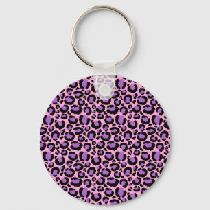 Chaveiro Violeta Rosa Guepardo Leopardo Padrão Amante de An