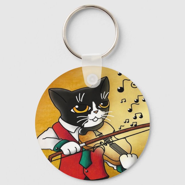 Chaveiro Violino Music Cat (Frente)