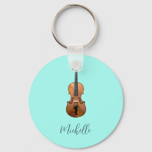 Chaveiro Violino Musical Trendy Teal Green