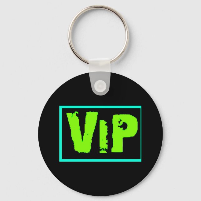 Chaveiro vip neon green music dance party excluindo (Frente)