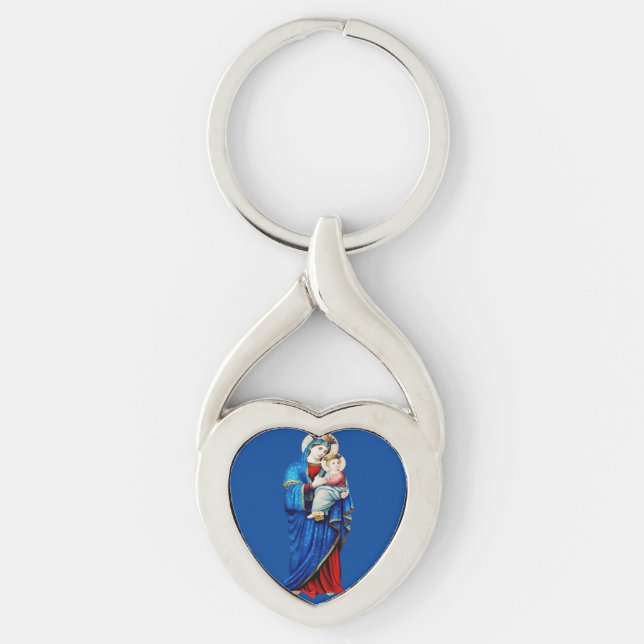 Chaveiro Virgem Maria com Menino Jesus (Frente)