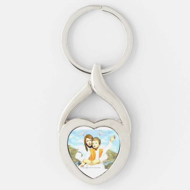 Chaveiro Virgem Maria e o Criança Jesus (Frente)