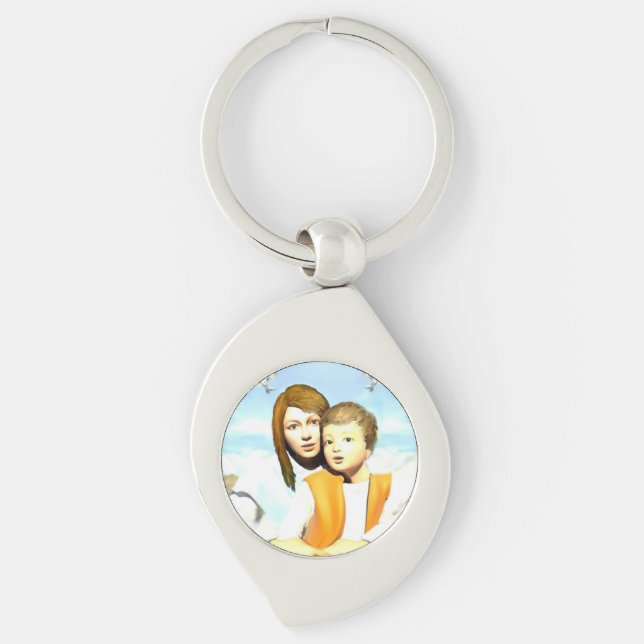 Chaveiro Virgem Maria e o Criança Jesus (Frente)