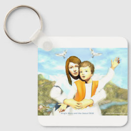 Chaveiro Virgem Maria e o Criança Jesus