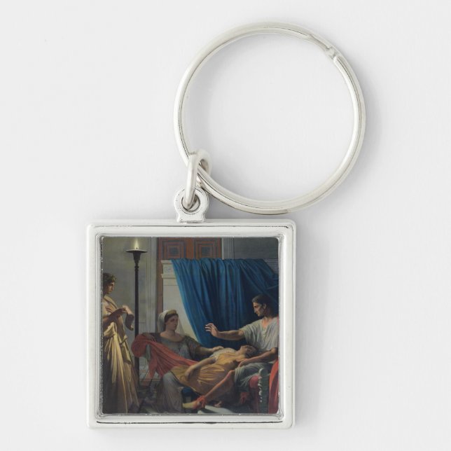 Chaveiro Virgil que lê o Aeneid (Frente)