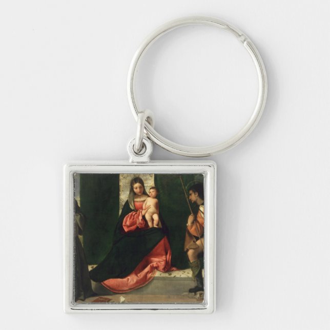 Chaveiro Virgin e criança com o St Anthony de Pádua (Frente)