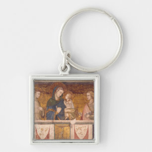 Chaveiro Virgin e criança com St Francis e St John
