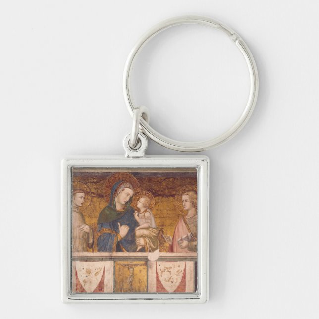 Chaveiro Virgin e criança com St Francis e St John (Frente)