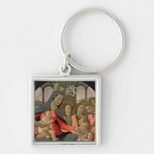 Chaveiro Virgin e criança com St John o baptista