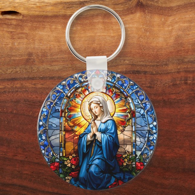 Chaveiro Virgin Mary StainGlass (Verso)