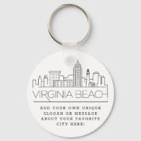 Virginia Beach Estilizou Skyline | Slogan Personal